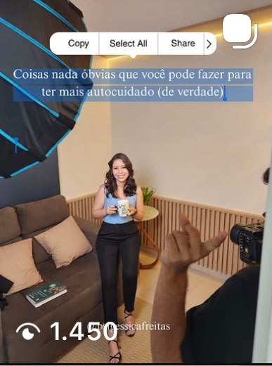 Publicação sobre autocuidado